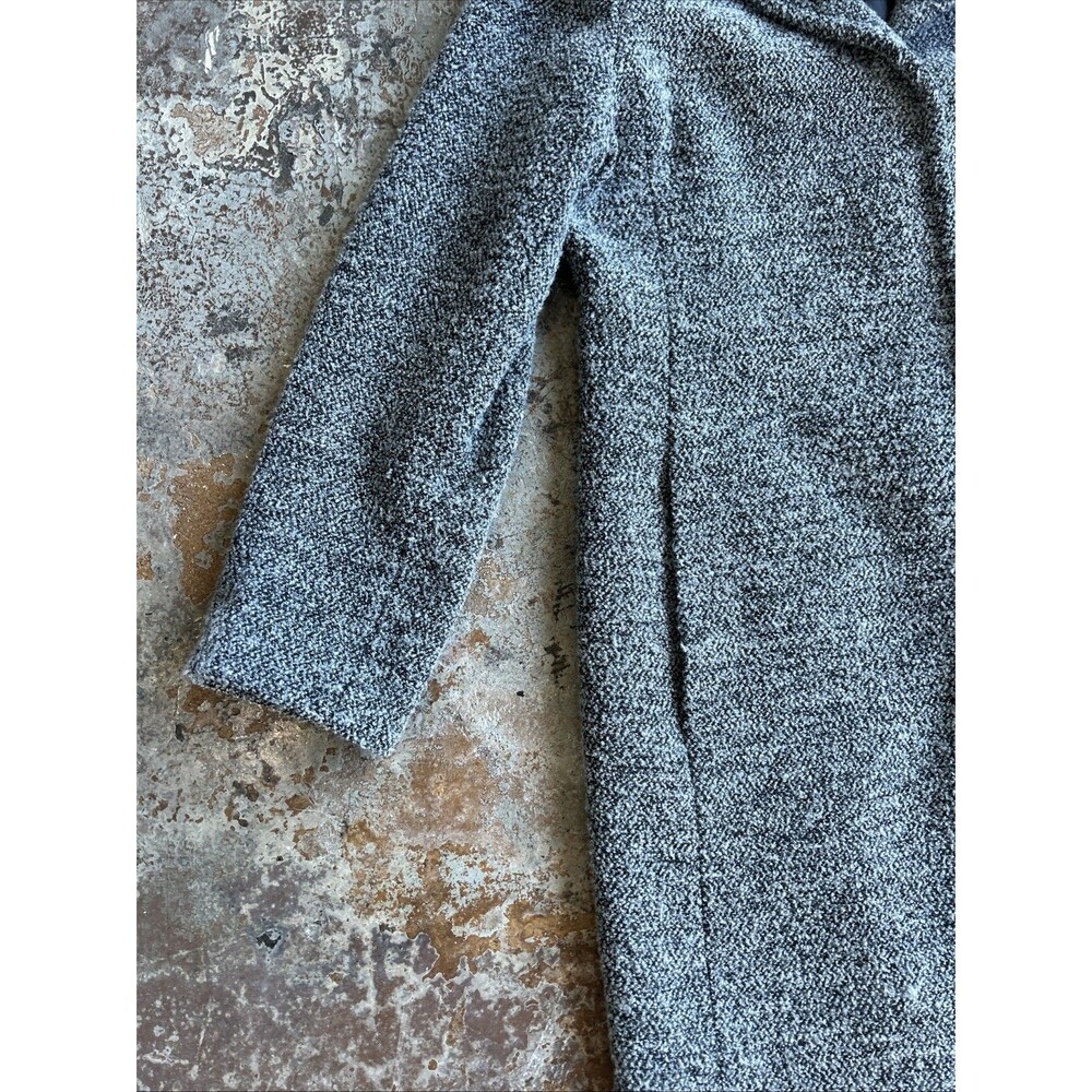 Jacqueline Ferrar Womens Gray Wool Long Sleeve Collared Trench Coat Size 4P - Picture 4 of 7